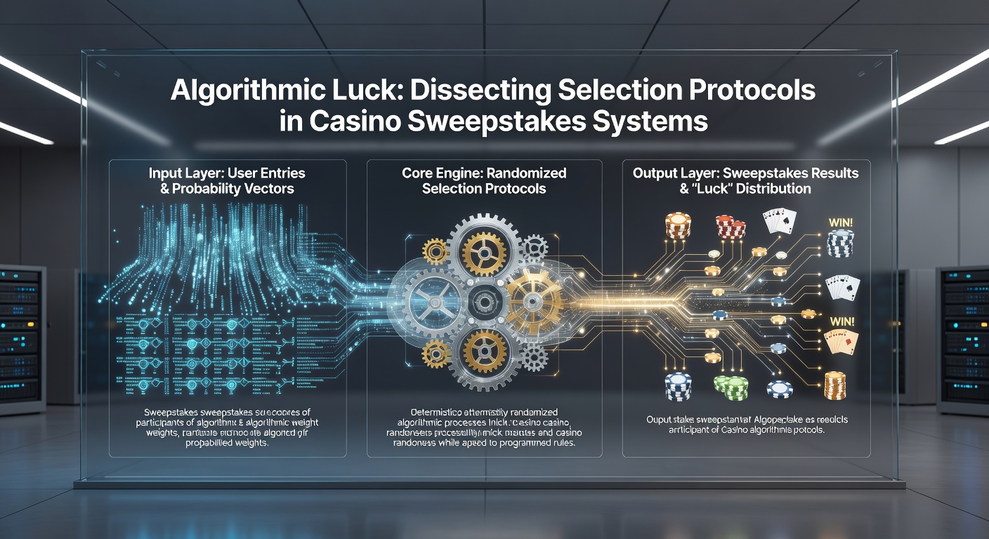 Flowchart showing verification steps and compliance checks within casino sweepstakes selection protocols