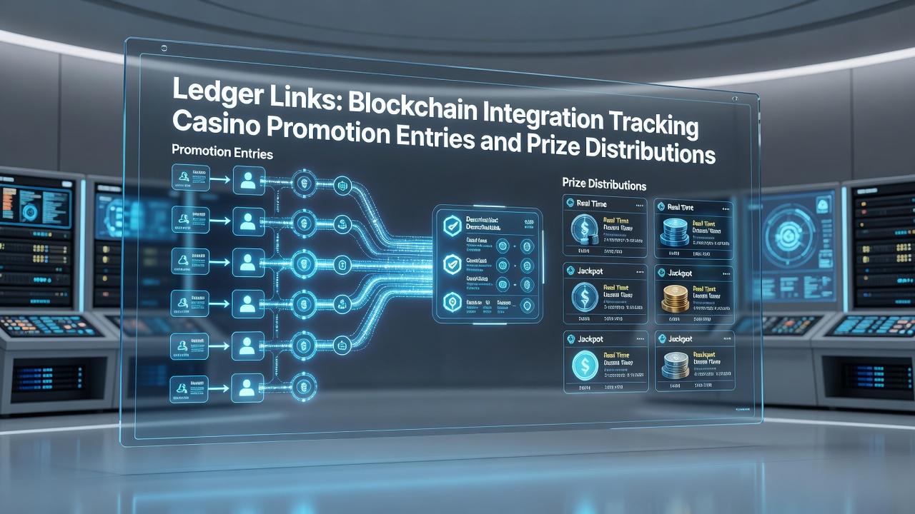 Smart contract execution diagram illustrating prize allocation from ledger entries to winner wallets in casino sweepstakes